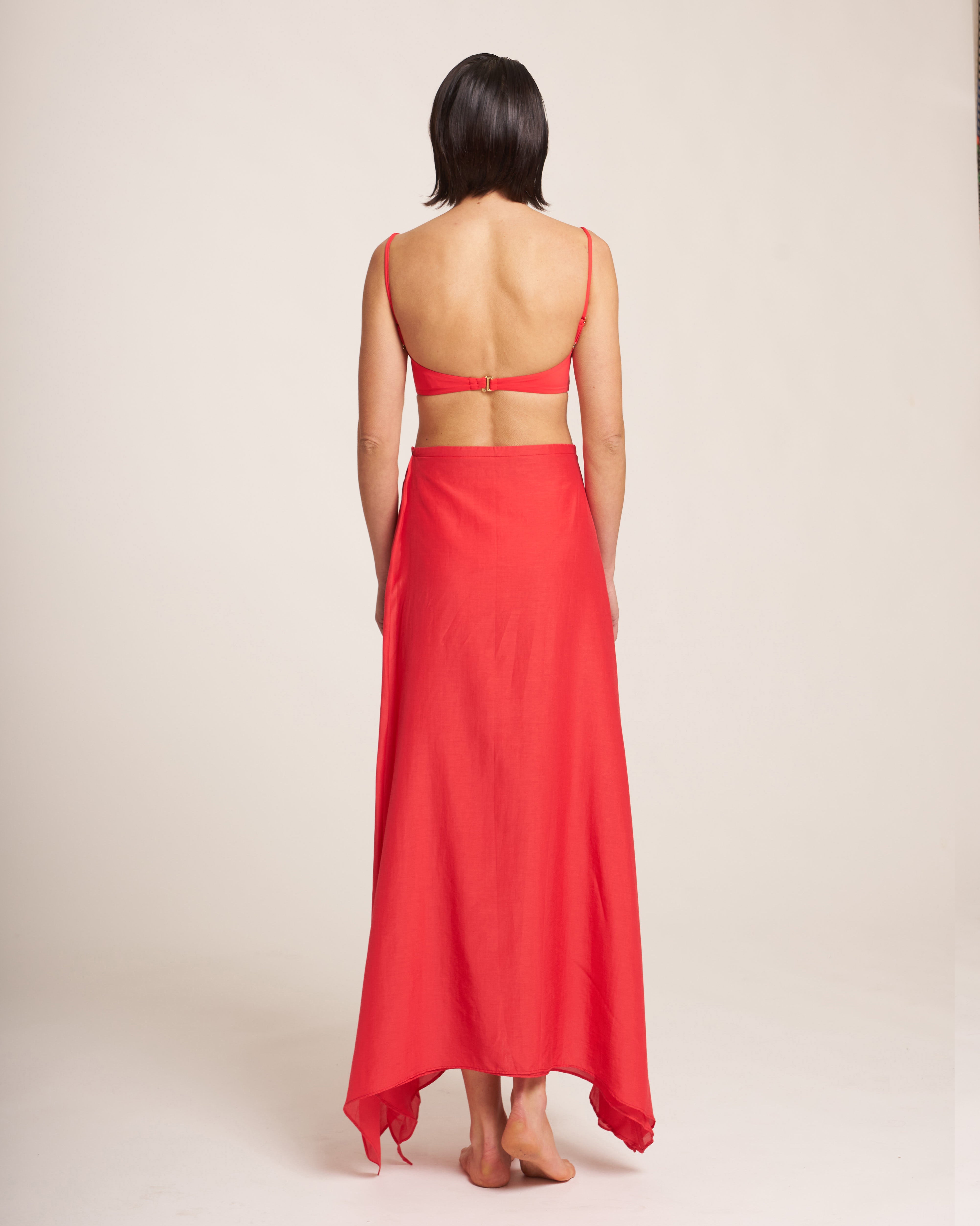 Zuma Skirt - Poppy Cotton Silk