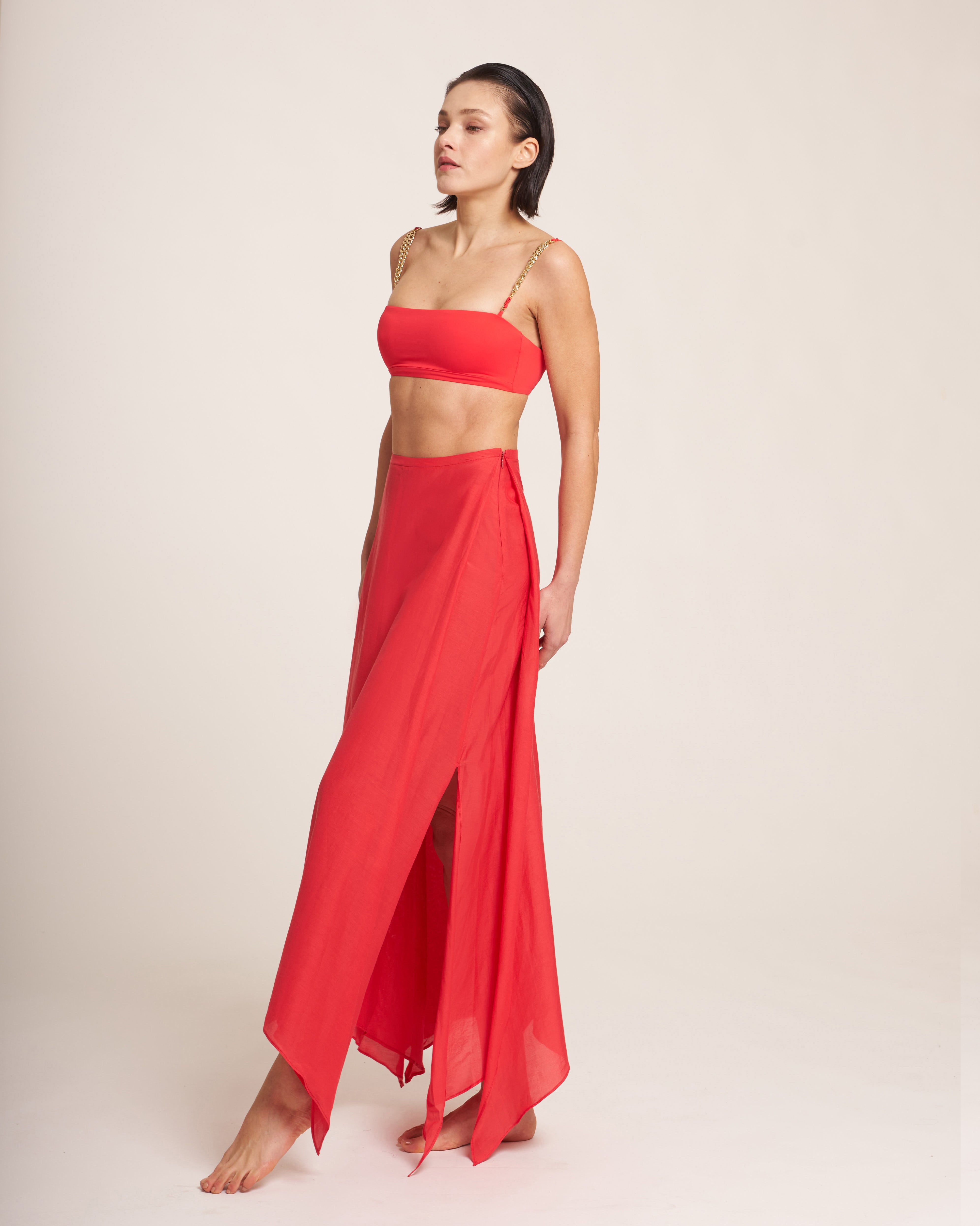 Zuma Skirt - Poppy Cotton Silk