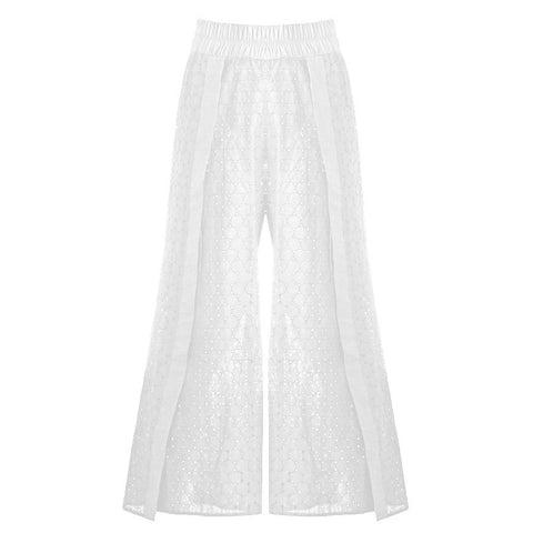 Belize Pants Unlined Broderie Anglaise White